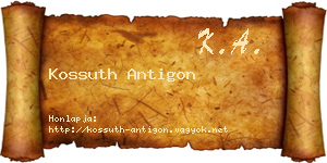 Kossuth Antigon névjegykártya